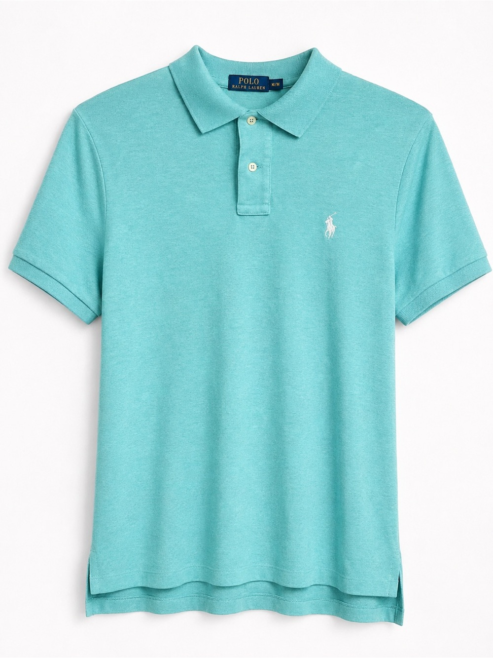 Polo Ralph Lauren Men’s Aqua Turquoise Polo Shirt Size Medium M Classic